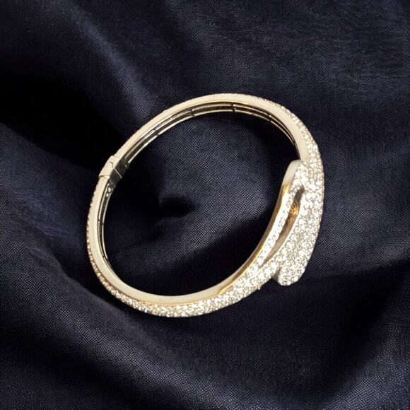 Dextera Rhodium-Plated & Swarovski Crystal Cuff Bangle Bracelet, SAKS FIFTH AVE - Picture 10 of 11